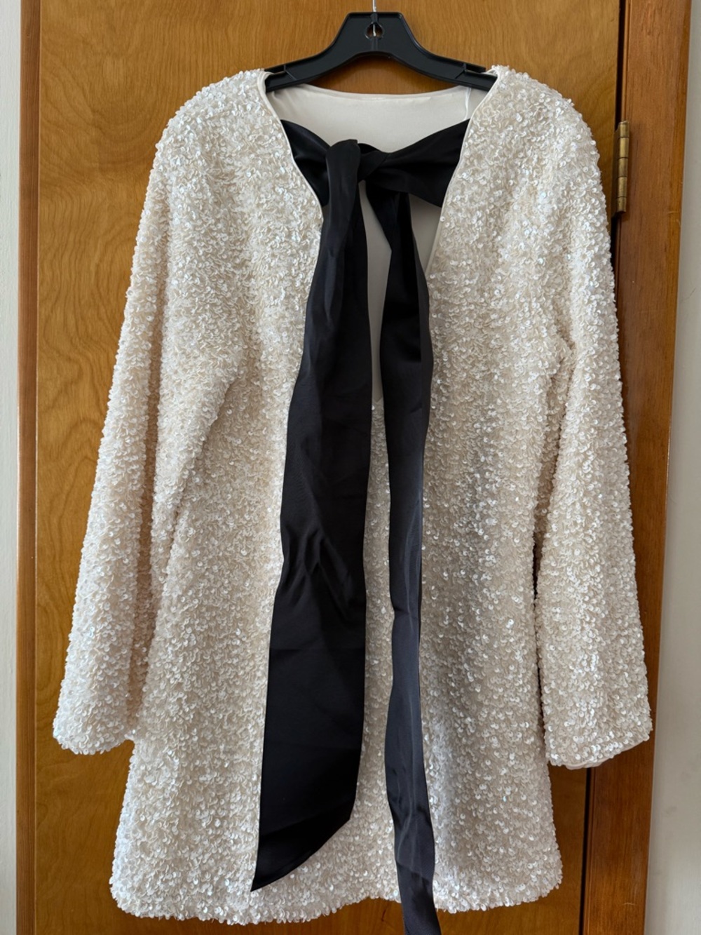 H&M SEQUINED TIE-BACK DRESS - Picture 11 of 12